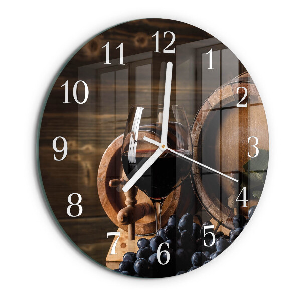 Horloge ronde tonneau à vin
