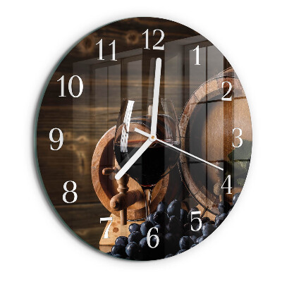 Horloge ronde tonneau à vin