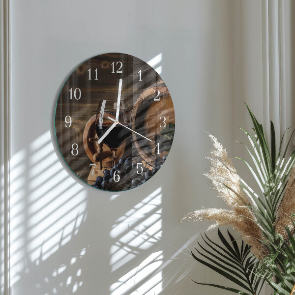 Horloge ronde tonneau à vin