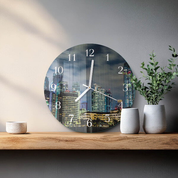 Horloge ronde Soirée en ville