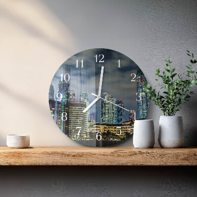 Horloge ronde Soirée en ville