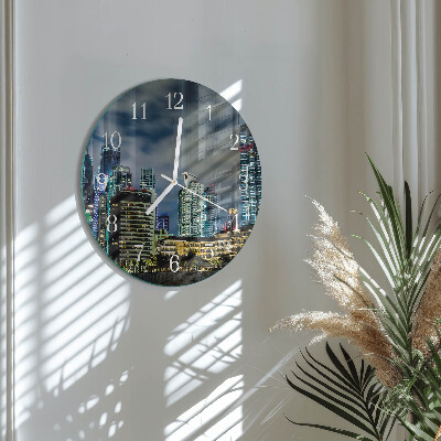 Horloge ronde Soirée en ville