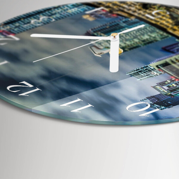 Horloge ronde Soirée en ville
