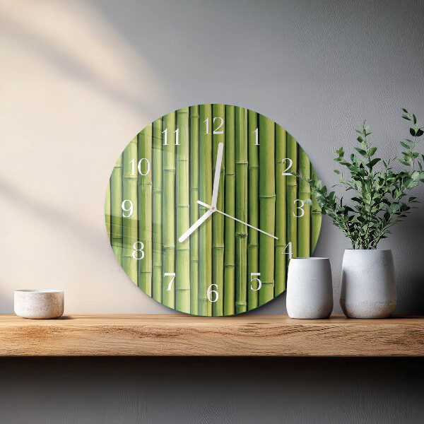 Horloge ronde Bambou