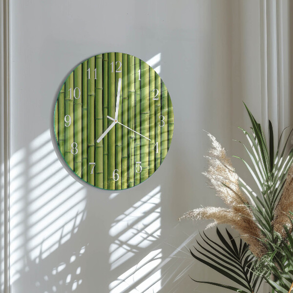 Horloge ronde Bambou