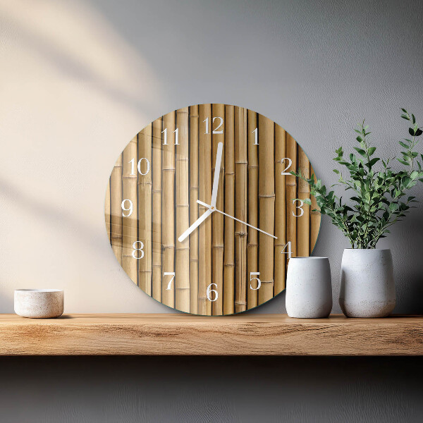 Horloge ronde Bambou