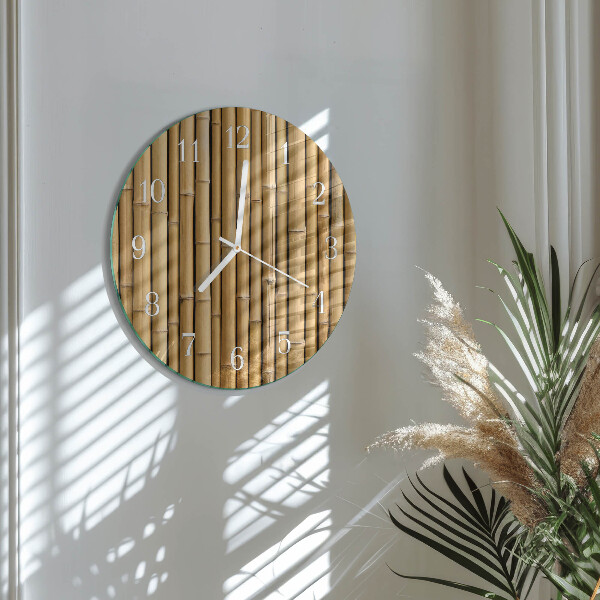 Horloge ronde Bambou