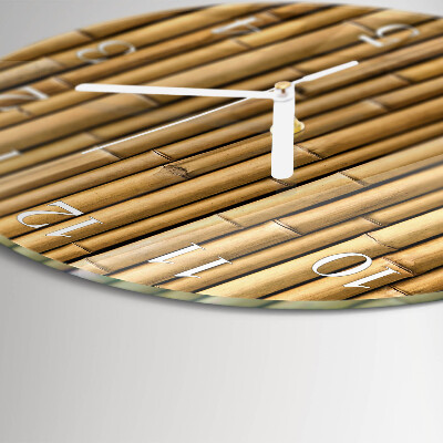Horloge ronde Bambou
