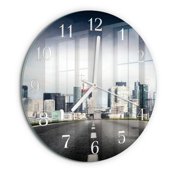 Horloge ronde Ville routière