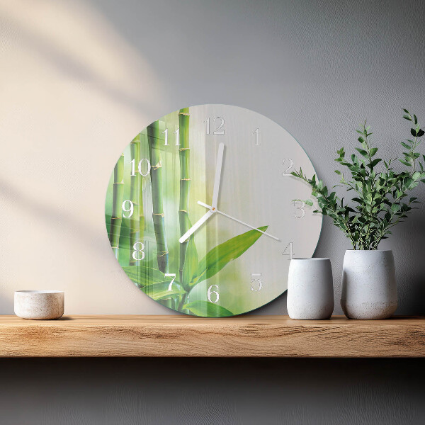 Horloge ronde Bambou