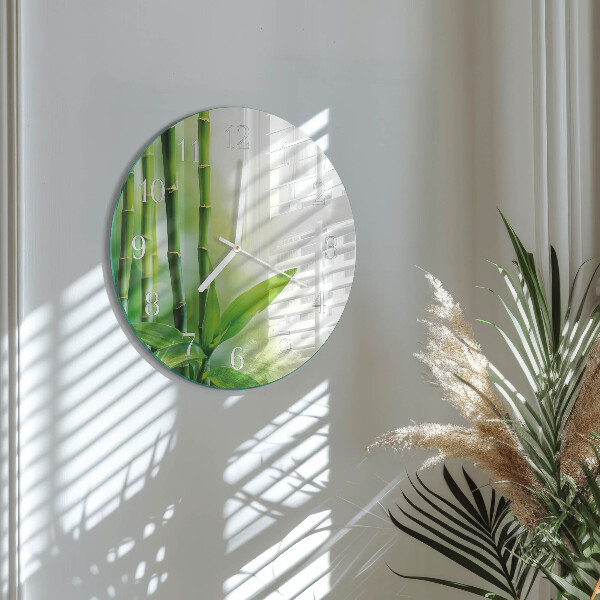 Horloge ronde Bambou