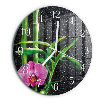 Horloge ronde Spa en bambou