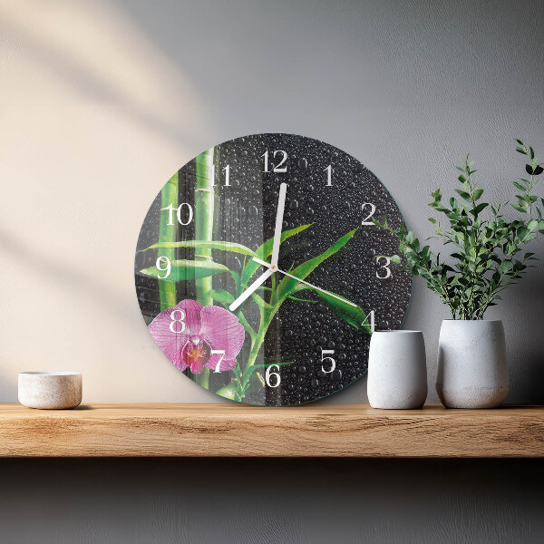 Horloge ronde Spa en bambou