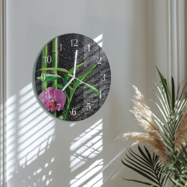 Horloge ronde Spa en bambou