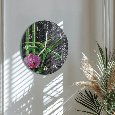 Horloge ronde Spa en bambou