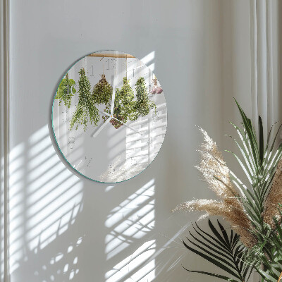 Horloge ronde herbes