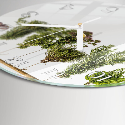 Horloge ronde herbes