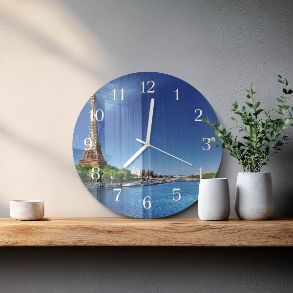 Horloge ronde Le ciel de Paris