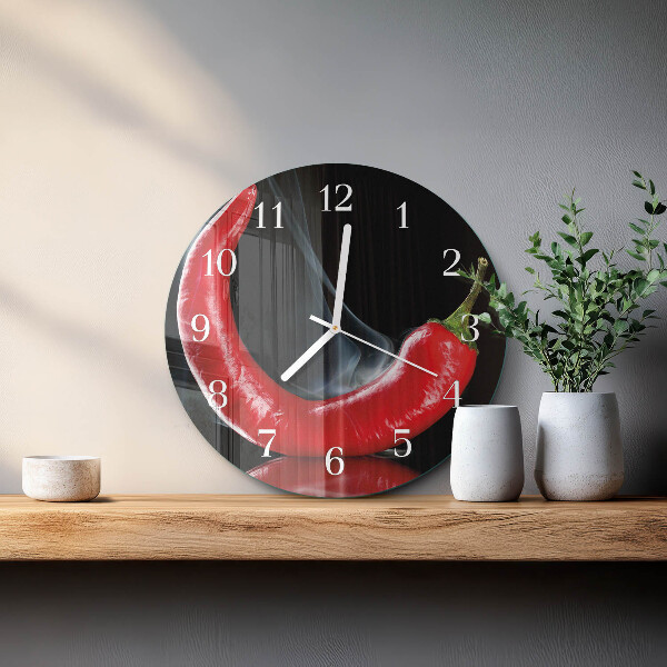 Horloge ronde piment