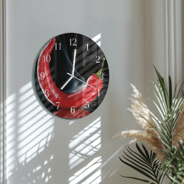 Horloge ronde piment
