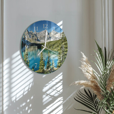 Horloge ronde Montagnes Nature