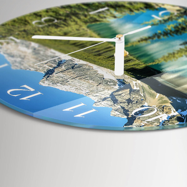 Horloge ronde Montagnes Nature