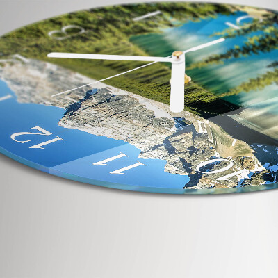 Horloge ronde Montagnes Nature