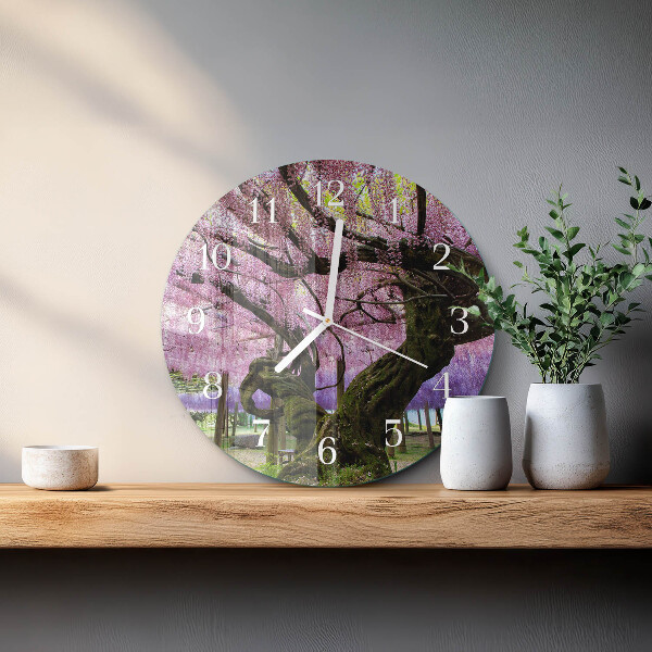 Horloge ronde Arbres