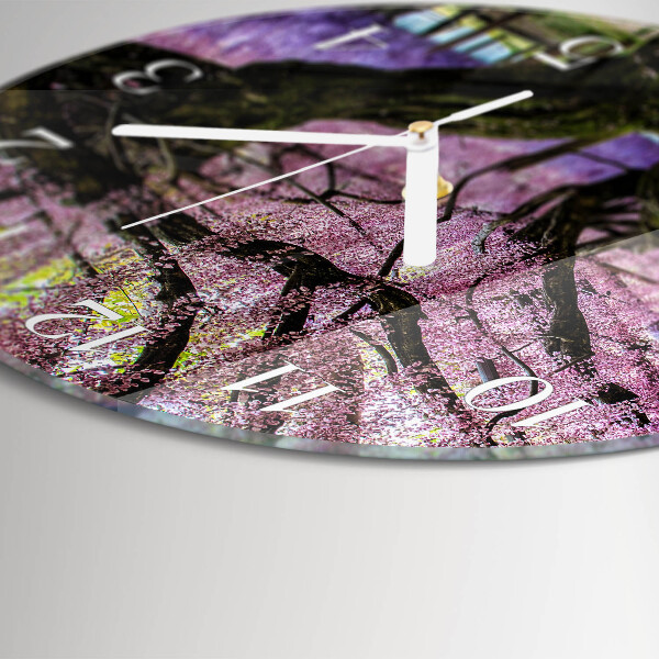 Horloge ronde Arbres