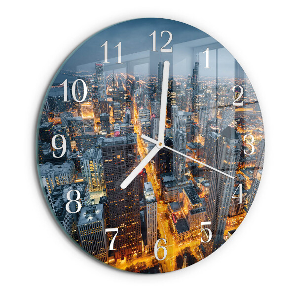 Horloge ronde Soirée en ville