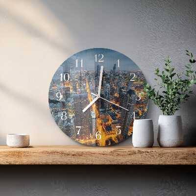 Horloge ronde Soirée en ville