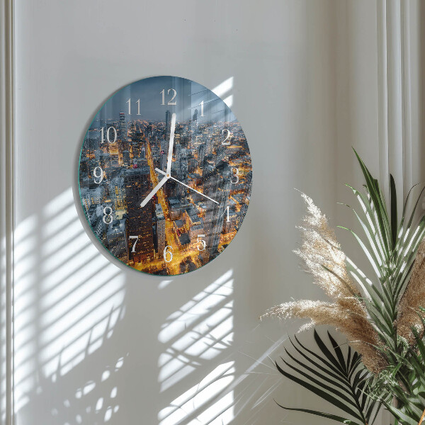 Horloge ronde Soirée en ville