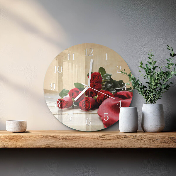 Horloge ronde Roses