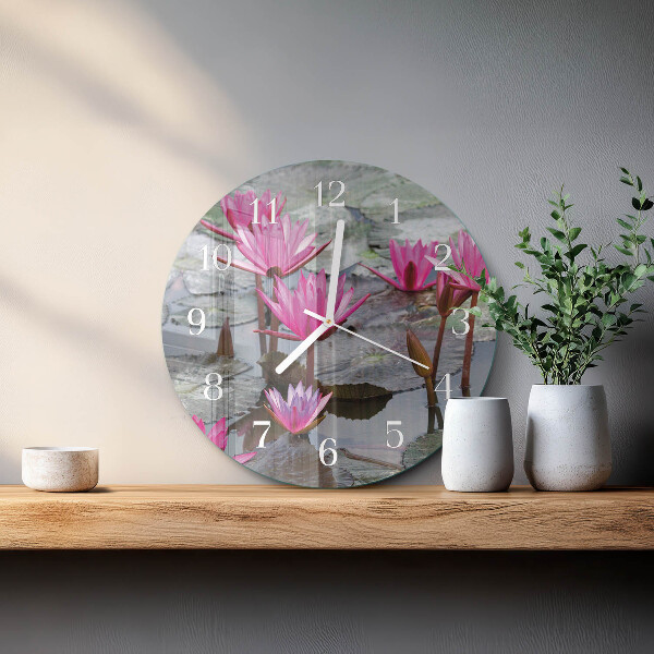 Horloge ronde Nénuphars