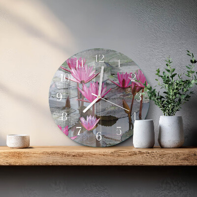 Horloge ronde Nénuphars