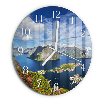 Horloge ronde Montagnes