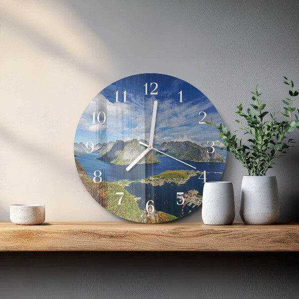 Horloge ronde Montagnes