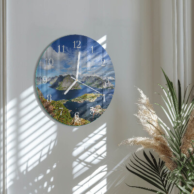 Horloge ronde Montagnes
