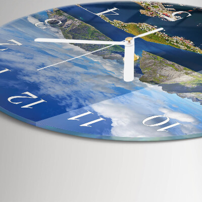 Horloge ronde Montagnes