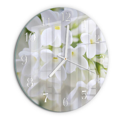 Horloge ronde Fleurs