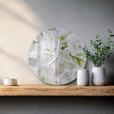 Horloge ronde Fleurs
