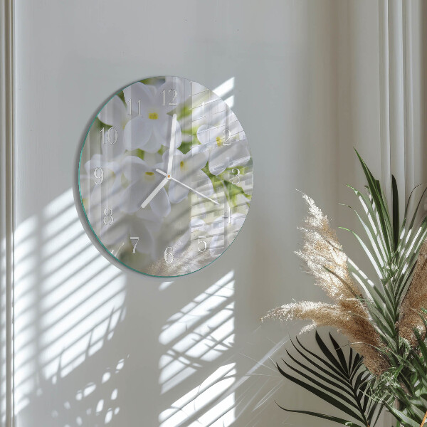 Horloge ronde Fleurs