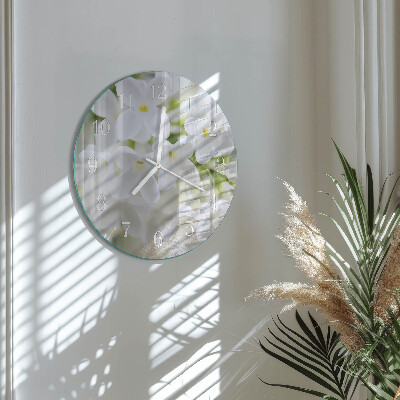 Horloge ronde Fleurs