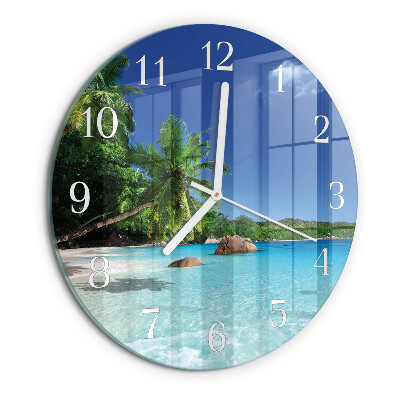 Horloge ronde Island Palms