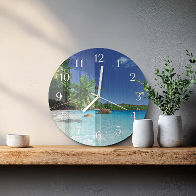 Horloge ronde Island Palms