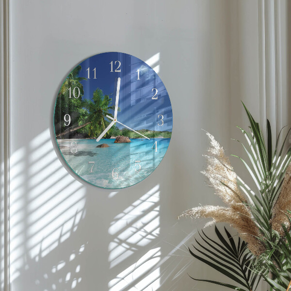 Horloge ronde Island Palms