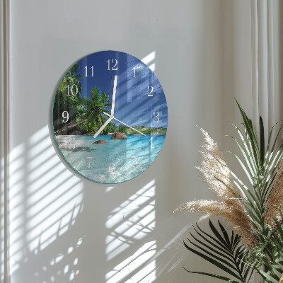 Horloge ronde Island Palms