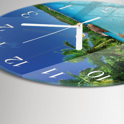 Horloge ronde Island Palms