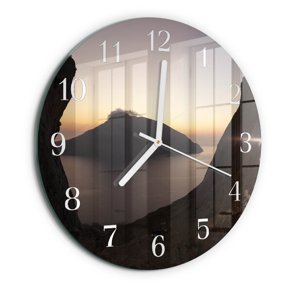 Horloge ronde Montagne Océane