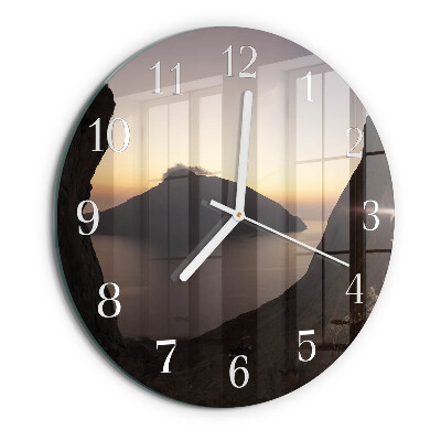 Horloge ronde Montagne Océane